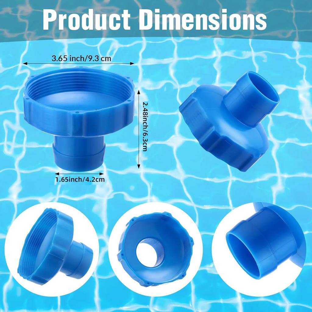 Pool Hose Adapter Kit Easy to Use Hose Fittings Pool Adapter Plastic Texture Suitable for Swimming Pool Vacuum Cleaner