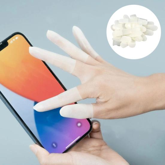 50/100/500/1000Pcs Disposable Latex Finger Cot Waterproof Finger Protector Sleeve Crafting Nail Art Cracking Pain Relief Fingertips Thumb