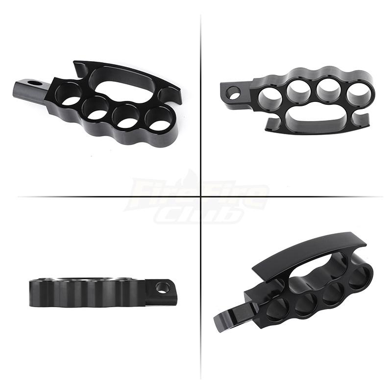 Stupačky na motorku Čierna Chrómová opierka na nohy CNC pedále Stupačky pre Harley Sportster Softail Dyna Road King Cafe Racer Chopper