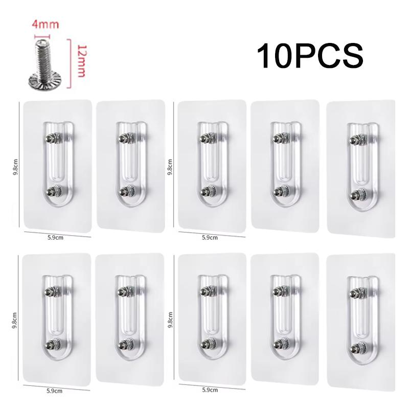 10Pcs No-punch Screw Sticker Strong Non-marking Hangers Nail-free Hooks Sticky Hooks Load-bearing Screws No-punch Screw Sticker