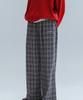 ANNEHEARTS Glen Check Wide Easy Pants_Navy