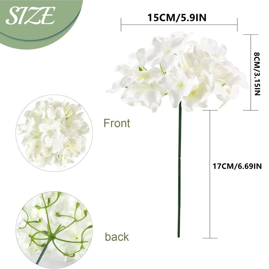 10/20pcs Artificial Flowers Silk Hydrangea Combination Garden Wedding Bride Bouquet Home Room Table Festival Wreath Diy Decorati