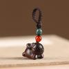 Sandalwood Year of the Rabbit Keychain - Women's Cute Rabbit Pendant for Schoolbag or Car Lanyard.