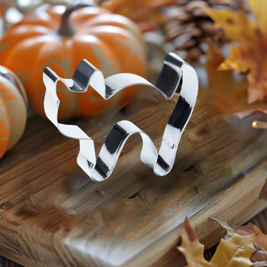 12Pcs Halloween Cookie Cutter Set, Stainless Steel Biscuit Molds, DIY Pumpkin Ghost Black Cat Bat Baking Tool for Party, Creative Halloween Gift