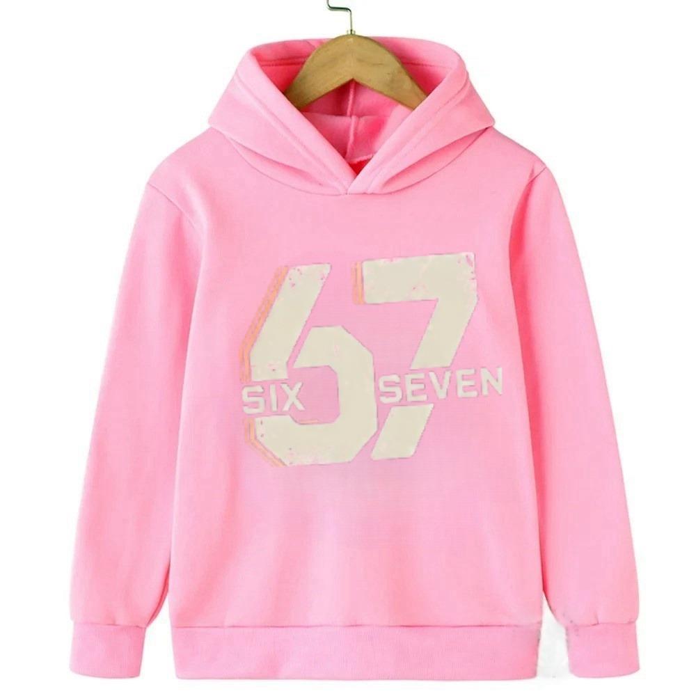 Fashion Men and Women's Hoodies Funny Letter 6 7 Print Hoodies Pullover Casual Sweatshirt Top Outdoor Long Sleeve Clothing