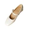 Temperament High Heels Square Head Thick Heel Light Mouth Single Shoes Spring 2025 New French Retro Mary Jane Women's Shoes