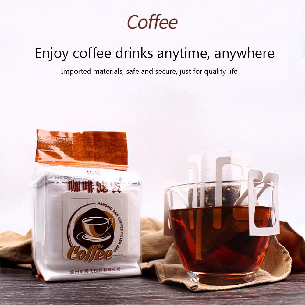 50pcs Coffee Fliter Bags Hanging Ear Style Disposable Drip Coffee Cup Filter Bags for Office Travel Coffees Filters Paper Tools