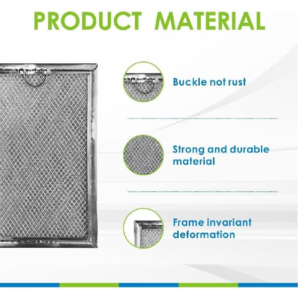 Air Filter Replacement,Microwave Grease Vent Filter for GE Model WB06X10359 and WB06X10309 (Size is 7.64x5.12x0.16 Inches 1-Pack) MAF-04