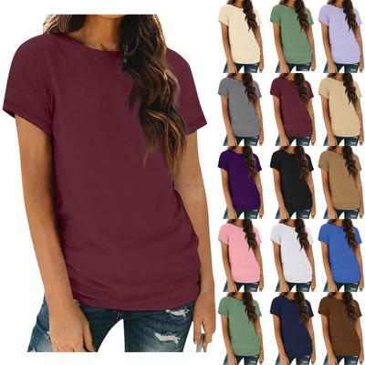 Womens  T Shirts Basic Short Sleeve Tees Roud Neck Fashion Tops Loose Fit Lightweight Casual Summer Top