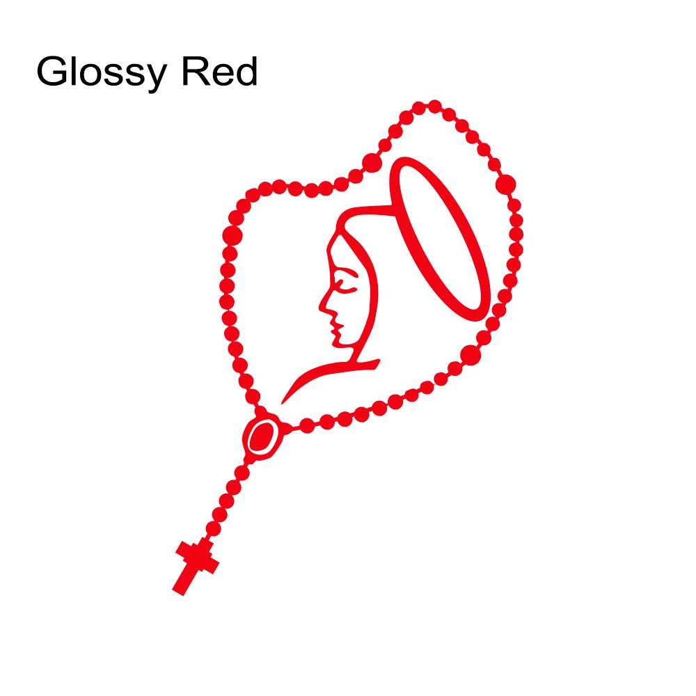 Car Sticker Creative Rosary Virgin Mary Fatima Vinyl Decal Waterproof DIY Body Window Door Car Exterior Decoration Accessories