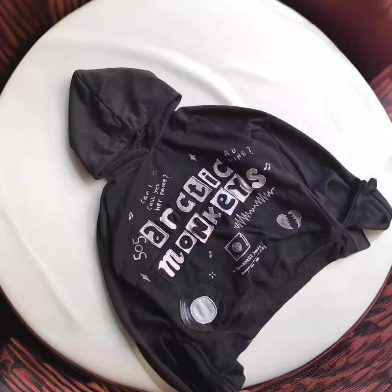 Y2K Spring Street Trend Patch Printed Hoodie Loose Pullover Men's and Women's Sweater