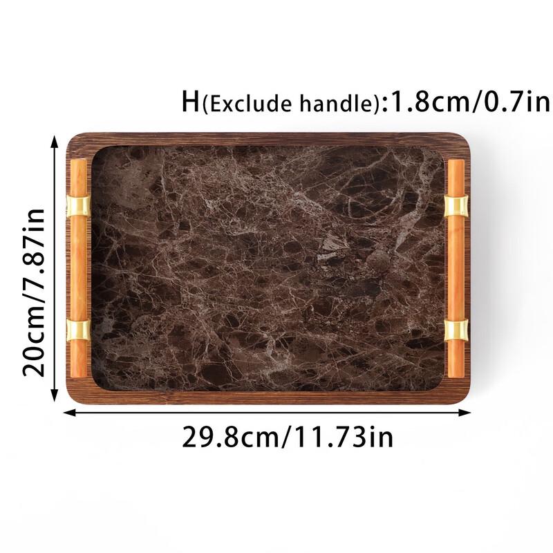 Ruhan Rectangular Marble Pattern Tray