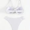 2026 Sexy Bikini Export Women's Separate Swimsuit Steel Support Pure Color Women's Dress