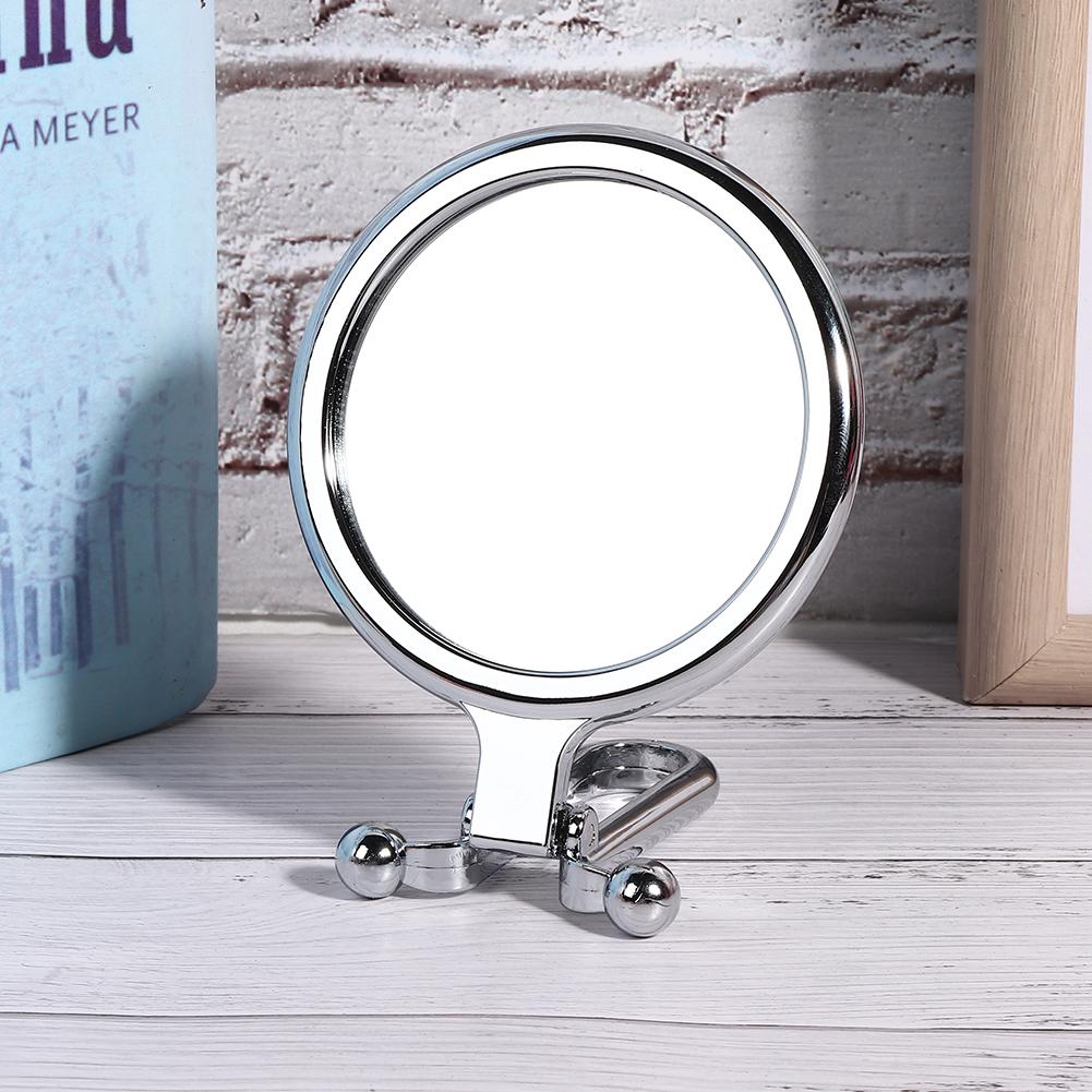 Double Sided Makeup Mirror 10x Magnifying Foldable Handheld Cosmetic Mirror For Home Travel(Silver )