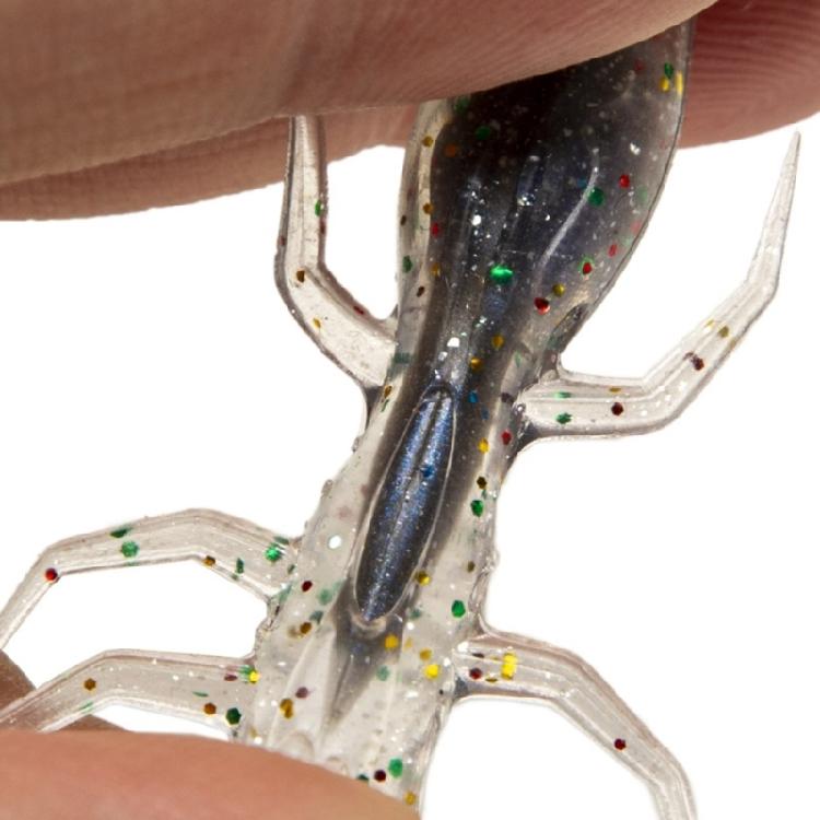 10Pcs Artificial Spiders Fishing Lures Bites-Resistant Bright Sequins Soft Swimbaits Soft Worm Baits Fishing Supplies