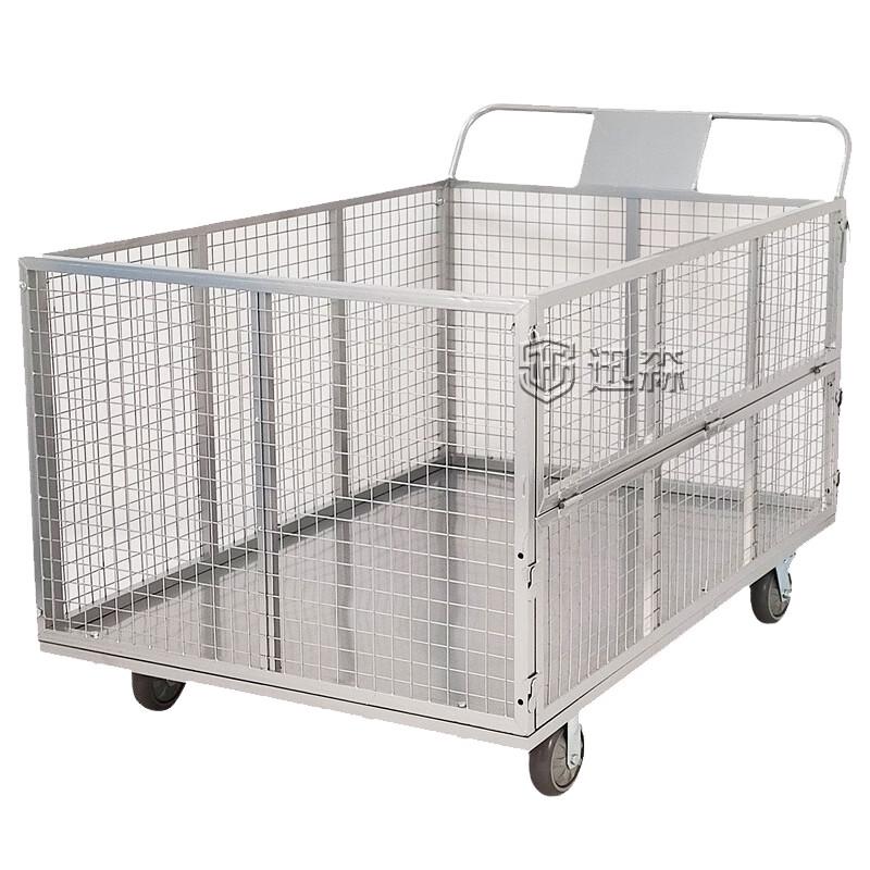 Heavy-Duty Folding Mesh Warehouse Cart