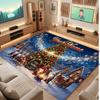 Christmas Theme Soft Crystal Velvet Rug Custom Name & Text Print Non Slip Floor Rug for Bedroom Living Room