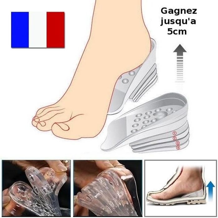 SIMPLISIM: Pair of Discreet Growing Heel Inserts Height Increasing Shoe Silicone
