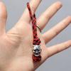 Spartan Pirate Red Camouflage Paracord Keychain Pendant in Viking Style