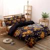 Golden Tulips 3D Printed Quilt Cover Elegant Rustic Natural Style Polyester Duvet Cover Soft Comfortable Bedding Set Pillowcases