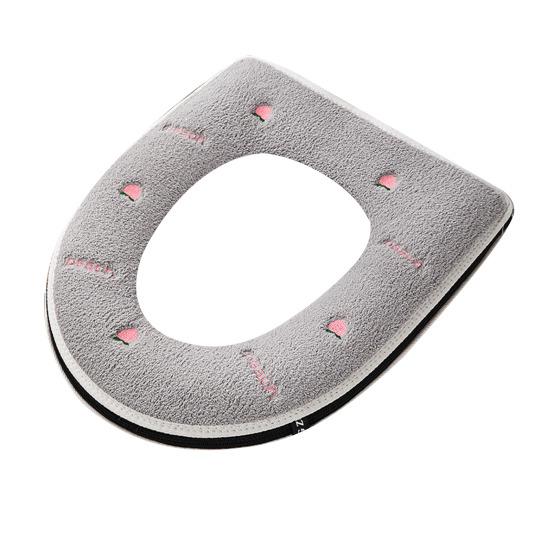 

Мягкая эластичная нескользящая моющаяся накладка на сиденье унитаза Круглый удлиненный квадратный коврик для сиденья унитаза Защитный чехол для сиденья унитаза устойчивый к складкам серый