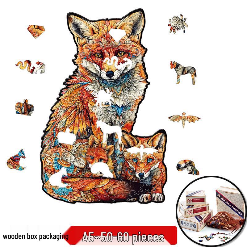 Irregular Animal Dog Penguin Wooden Puzzle in Stock