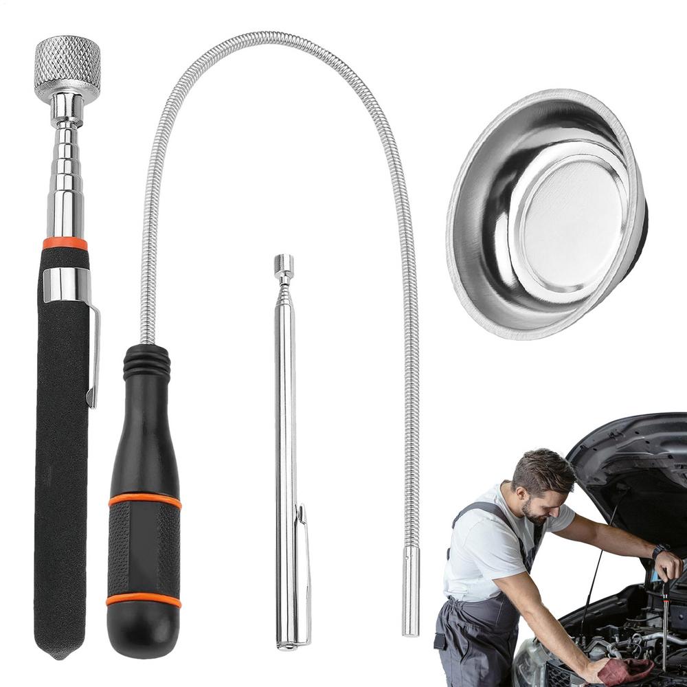 Magnet Tool Pickup Flexible Telescopic Metal Grabber Tool Rotatable Adjustable Auto Repair Accessories For Dad Grandpa Son