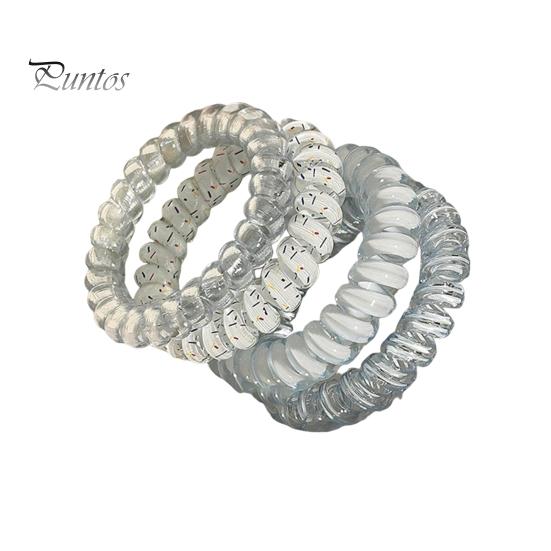 4/6 Stück Haarseile, wasserdicht, Telefonkabel, Haargummis, zum Schwimmen, Baden, kleine dehnbare Haarringe, Pferdeschwänze, Dutts, Haarband