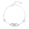 Sterling Silver S925 Bracelet for Women European and American Symbols 8-shaped Love Bracelet Fashionable Heart-shaped Infinite Love Hand
