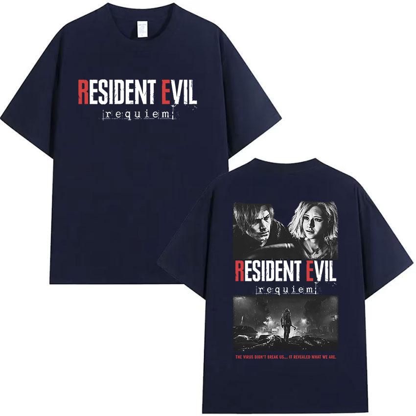 Hot Game Resident Evil Graphic T Shirt Men Women Gothic Clothing Short Sleeve Tshirt Y2k Vintage High Quality Summer Cotton Top