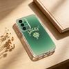 Four L-leaf Clover Phone Case For Samsung S25,24,21,22,23,30,Ultra,20,Plus,Fe,Lite,Note Transparent Cover