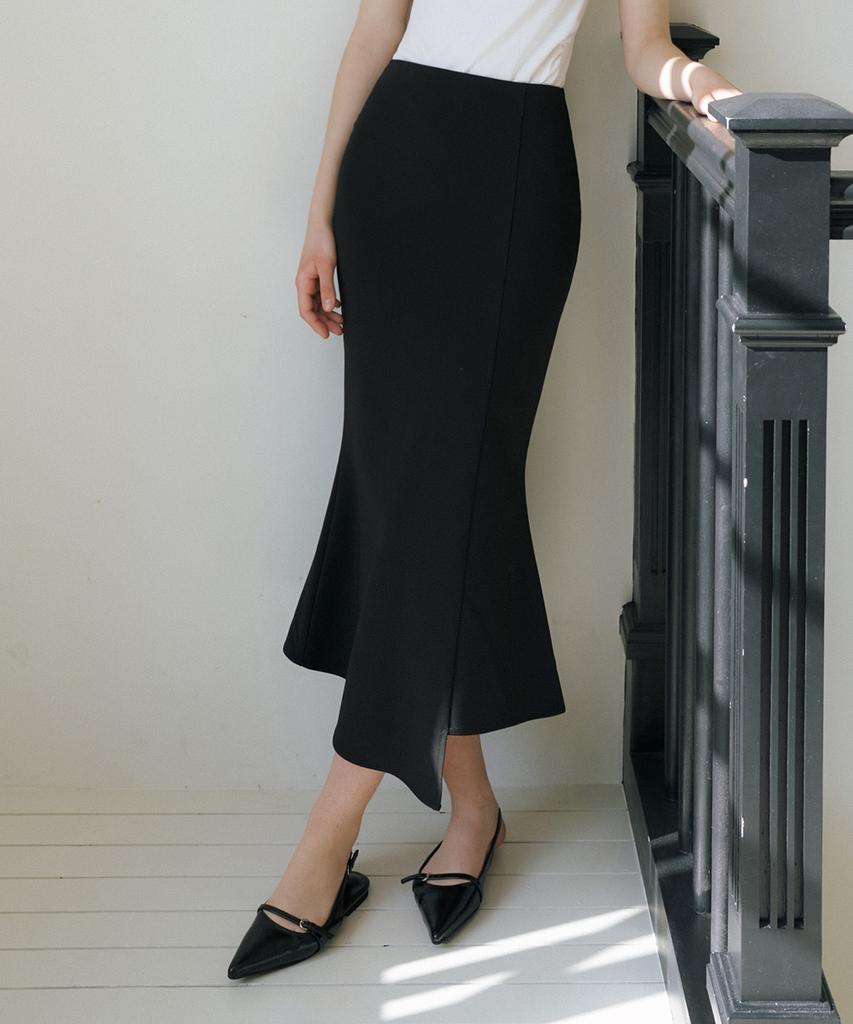 Riorg Ce Unbalanced Mermaid Skirt Black