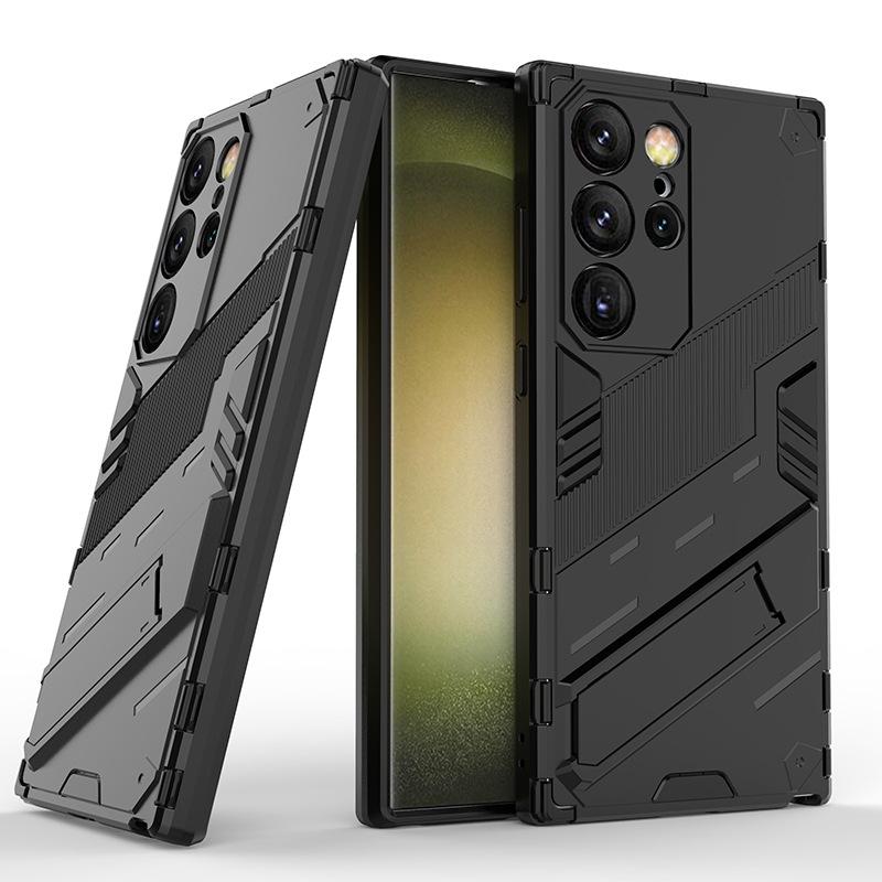Applicable to Samsung S26Ultra punk phone case male S25Ultra bracket S24Ultra anti-drop protective case