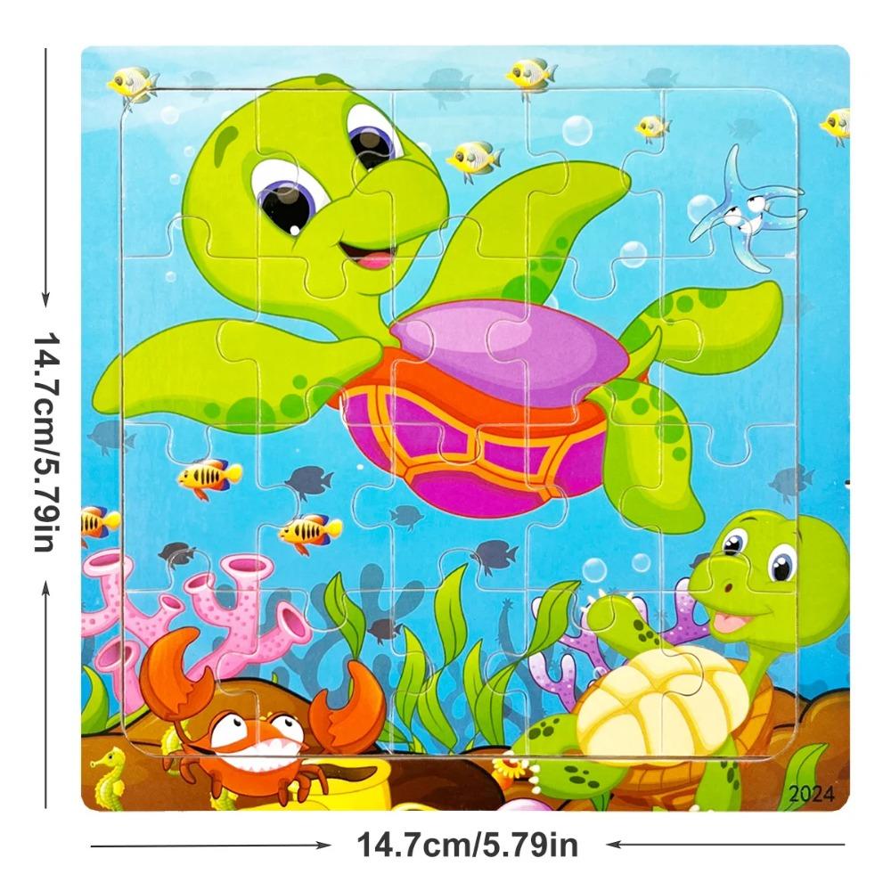 1ks 14,7cm/5,79in Drevené puzzle Dopravné vozidlo Morský živočích Štýl Puzzle Hra Vzdelávacia hračka pre deti
