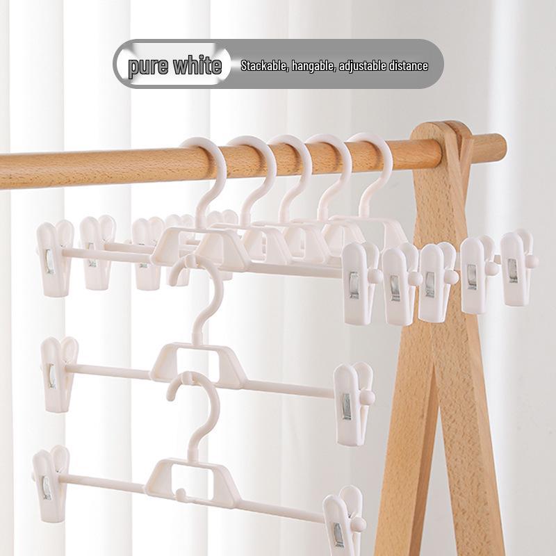 Pants Rack: Non-Marking Clips & Multifunctional Hanger for Wardrobe, Underwear, and More