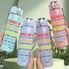 1PC Things We Did Color Text Art 750ml Color Plastic Sports Water Bottle Leakproof Flip Straw Lid Suitable for Sports Office Home Use
