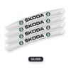 DZXB5 4Pcs Car Wheel Hub Badge Tire Rim 3D Stickers For Skoda Octavia MK2 MK 2 3 A5 A7 A8 Fabia Karoq Superb Rapid Kamiq Scala