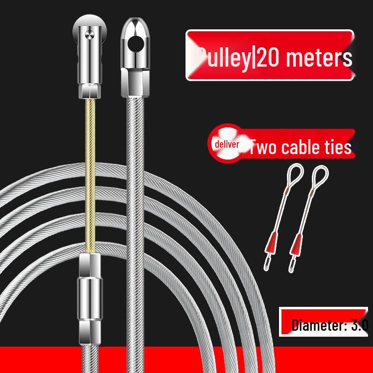 Universal Steel Wire Pipe Threading Tool - Manual Spring Head Electrician Puller