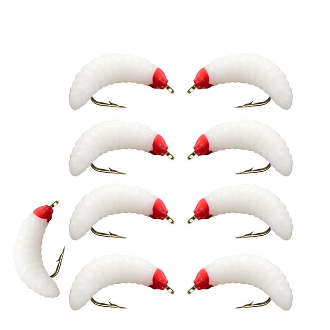 24 шт./коробка 2 смешанных стиля насекомое приманка Humpy Fly/Worm искусственная приманка — фото 14