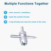 Riseuvo Valve Stem Removal Tool - 40Pcs Valve Cores, 4-Way Valve Tool, Valve Core Remover Tool, Tire Repair Schrader Valve Tool