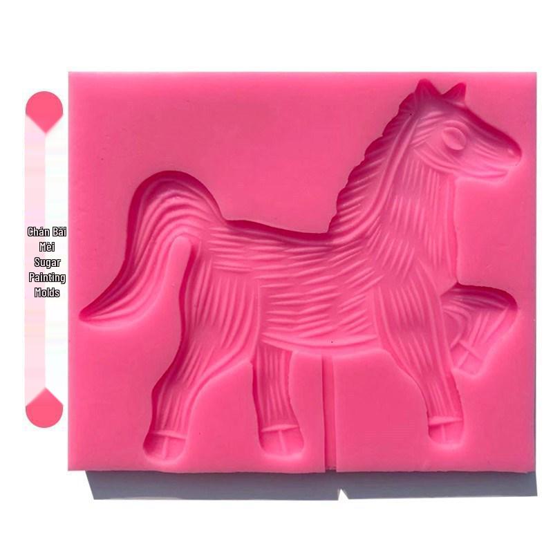 Zodiac Animal Silicone Mold Set: Cartoon Sugar Painting Lollipop Cow Template.