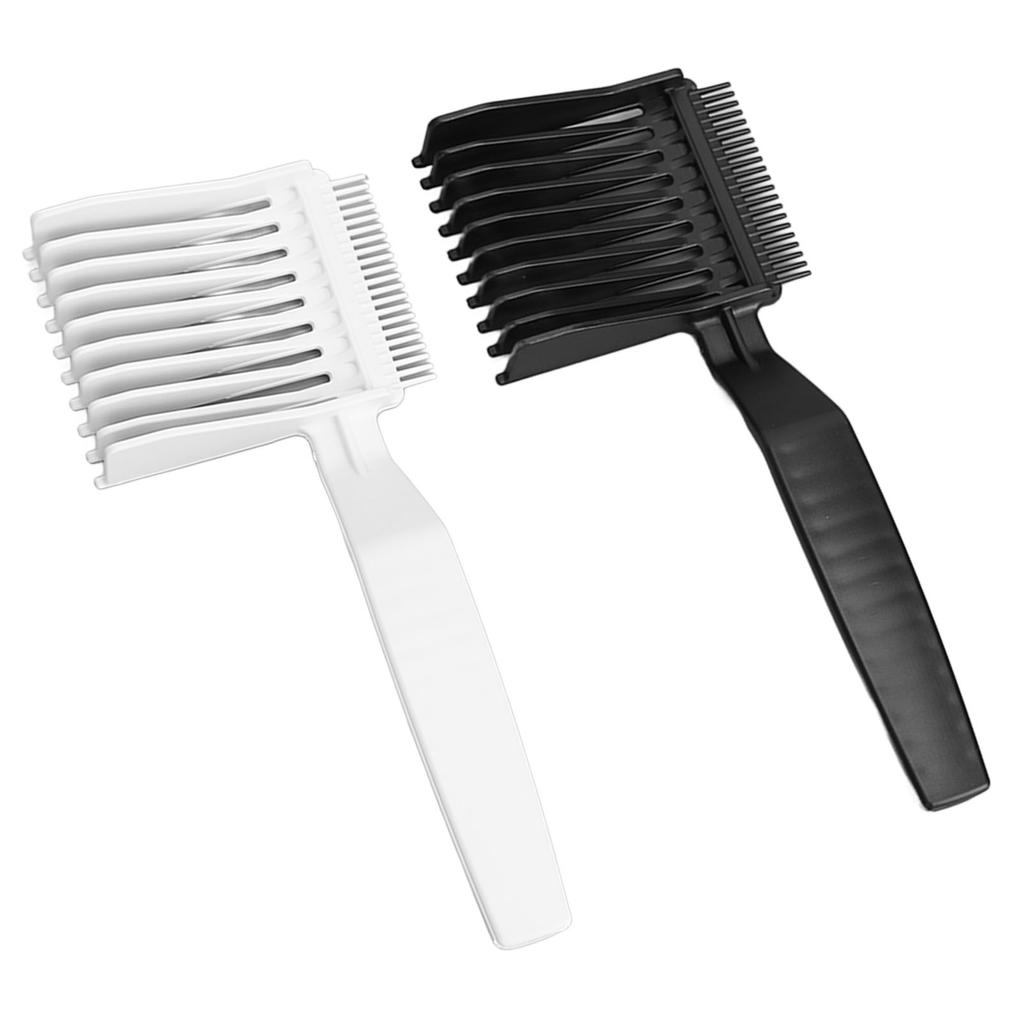 2pcs Professional Hair Cutting Comb Rounded Teeth Barber Fade Combs for Hair Salon