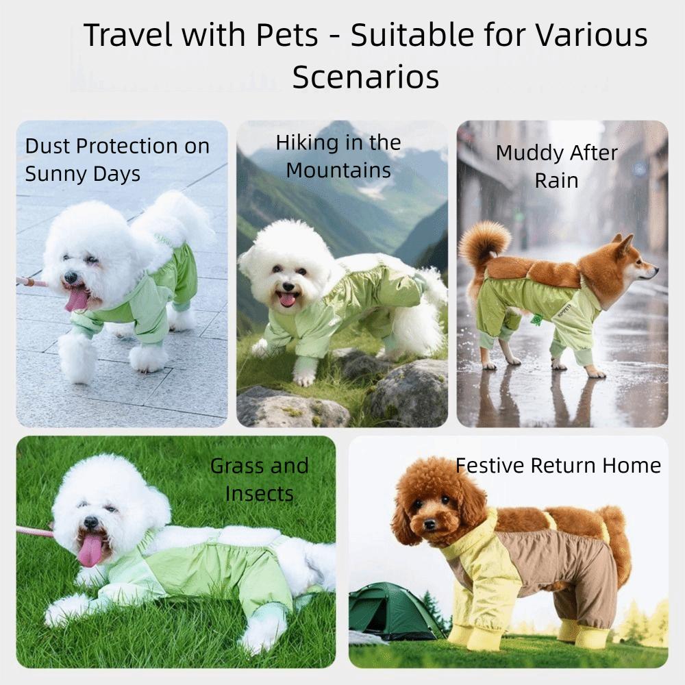 Hochelastische Hundebekleidung mit vier Beinen Atmungsaktiver Wasserdichter Hundeoverall Indoor