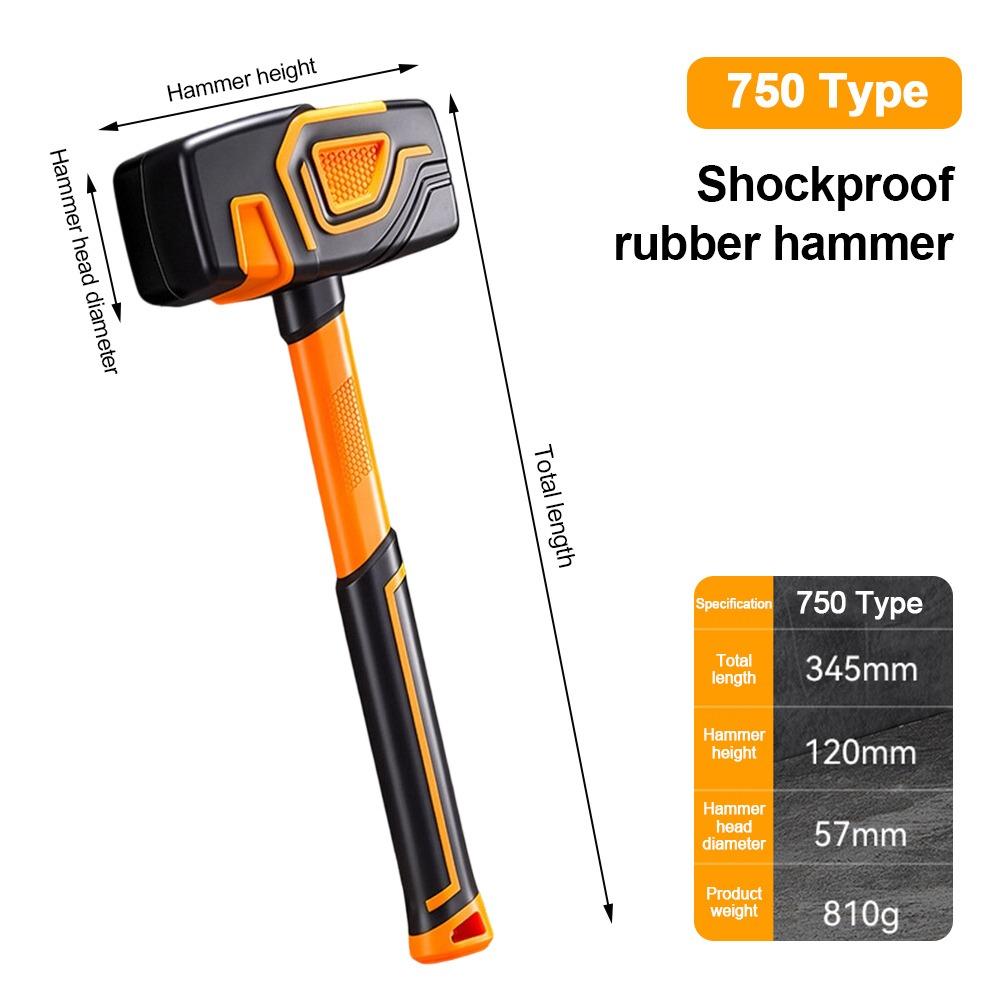 Leather Surface Tile Hammer Multifunctional Square Hammer For Tile Installation