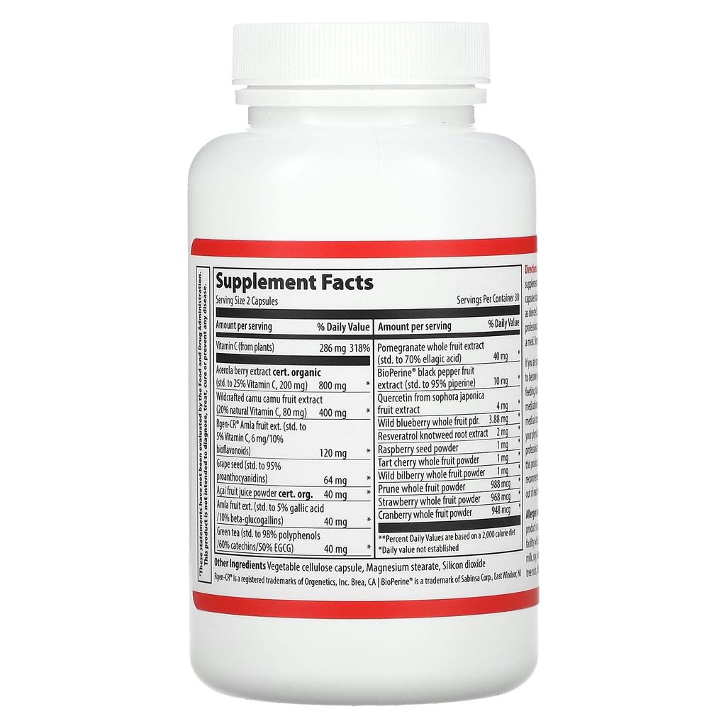 Vibrant Health, pflanzliches Vitamin C, 60 Gemüsekapseln