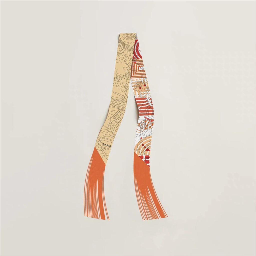 Dámská keprová hedvábná stuha v korejském stylu: Všestranný doplněk ke šále a tašce