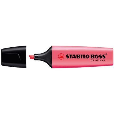 Surligneur - STABILO - Boss - Rose - Pointe Biseautée - Encre Universelle - Résistance Intense