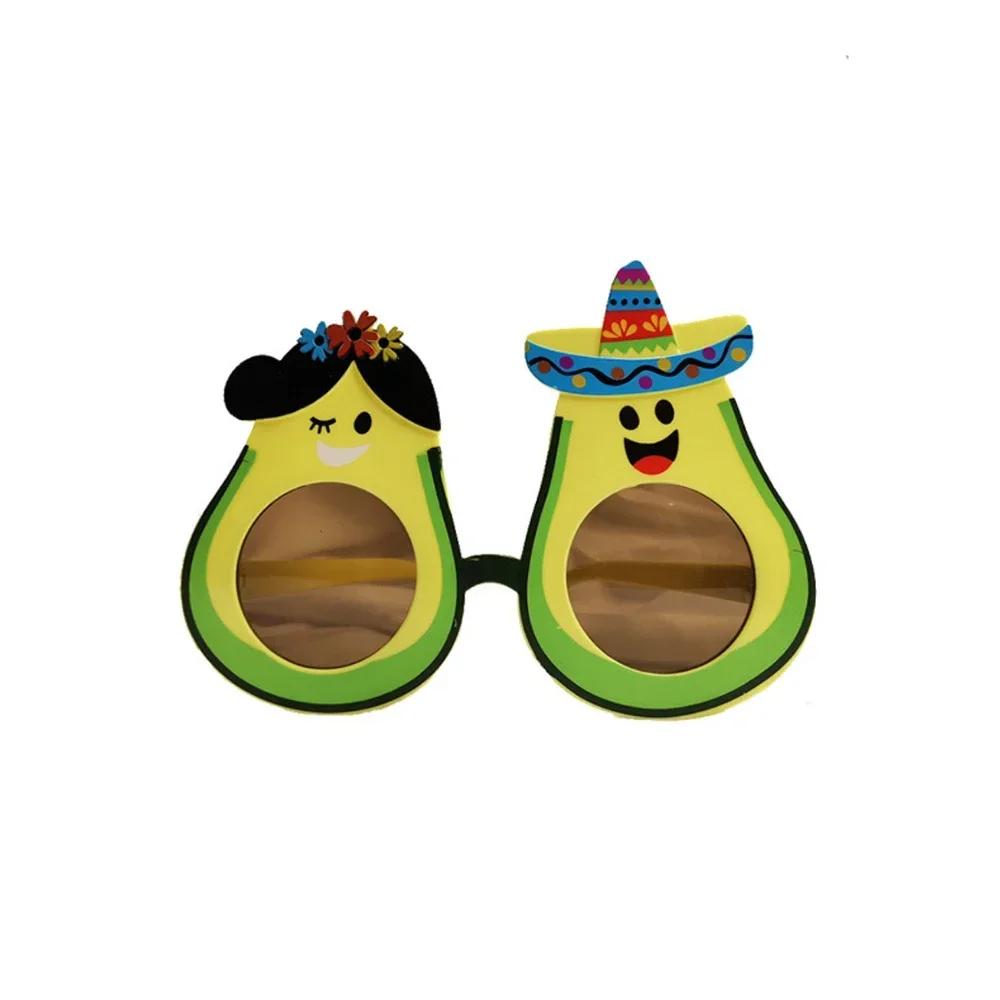 

Праздничные очки Реквизит для фотосессии на день рождения Авокадо Солнцезащитные очки в мексиканском стиле Фотобудка Карнавальное мероприятие Свадебные украшения