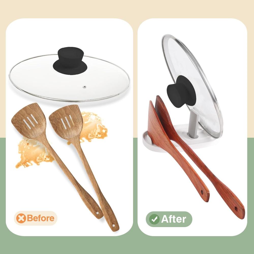 Multi-functional spoon rack, foldable pot lid rack, spoon rack, pot lid rack, rack, stove top kitchen utensware rack