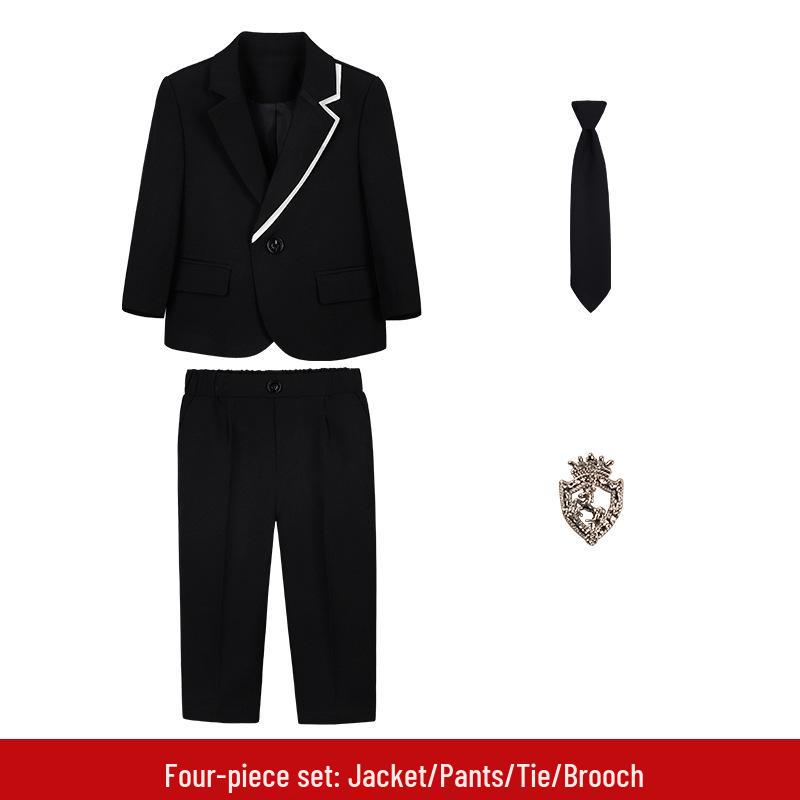 

Boys 2024 British Style Suit: Piano, Wedding, Speech, Birthday Event Outfit 110cm, 30-38 jin